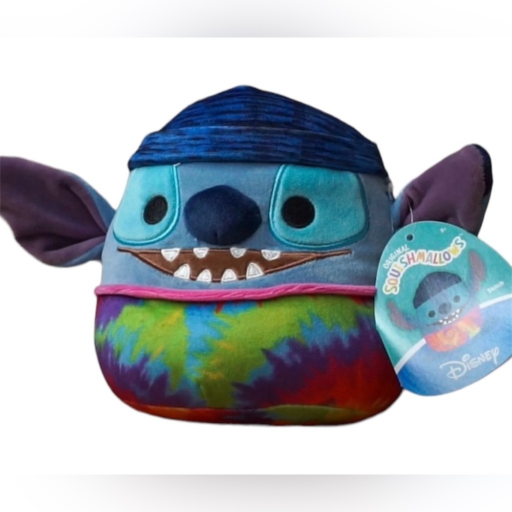 🌺 NWT! Disney Tie Dye Stitch Squishmallow